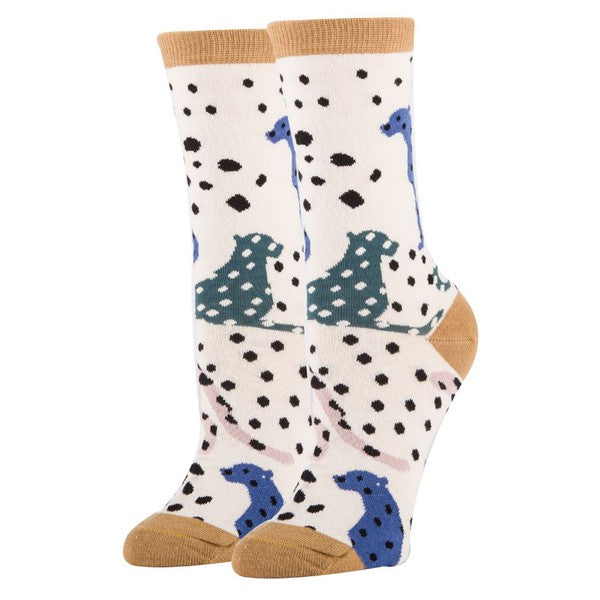 Cheetah Charm - Women's Cotton Crew Socks Oooh Yeah Socks