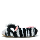 ZZ Zebra - Women's Fluffy Animal House Slippers Oooh Yeah Socks