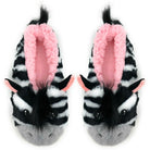 ZZ Zebra - Women's Fluffy Animal House Slippers Oooh Yeah Socks