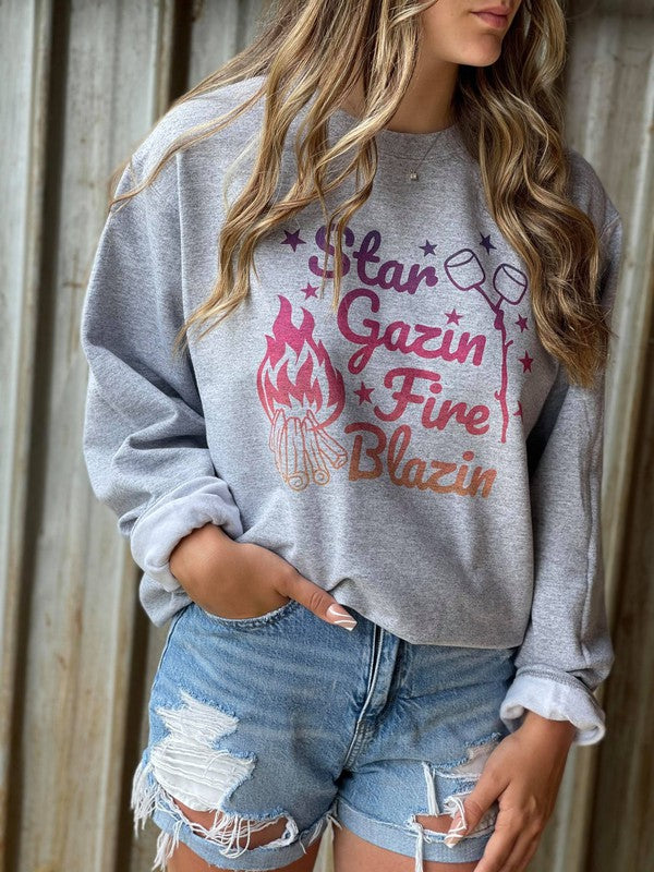 Star Gazin' Sweatshirt Ask Apparel