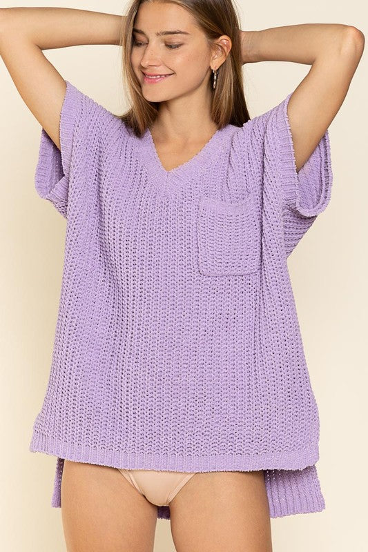 chenille thread pullover sweater sale POL