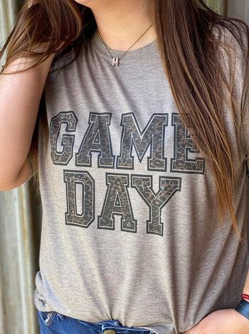 Game Day Leopard Tee Ask Apparel