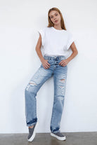 HIGH WAISTED LOOSE STRAIGHT JEANS Insane Gene