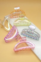 Iridescent crescent shape big claw hair clip LA3accessories