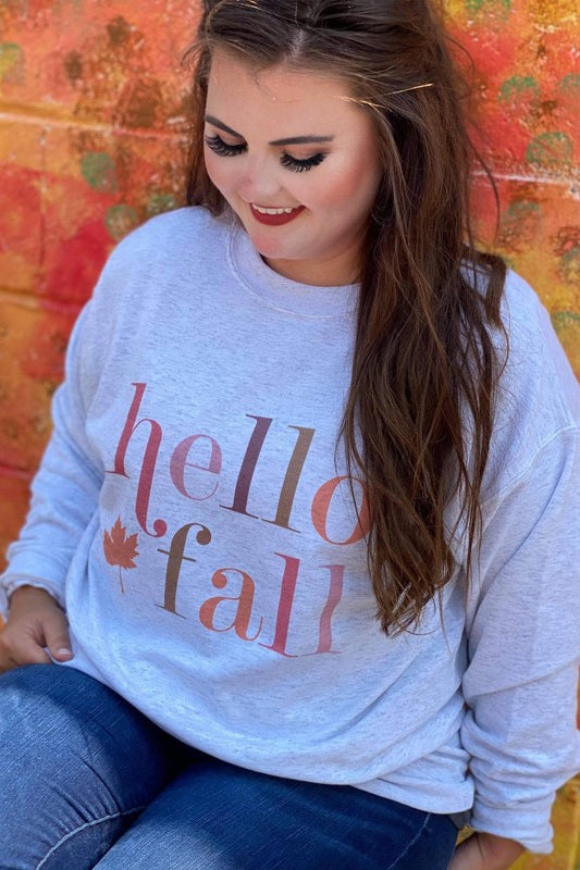 Hello Fall Sweatshirt Ask Apparel