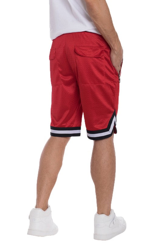 STRIPED BAND SOLID BASKETBALL SHORTS WEIV