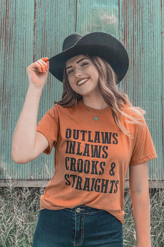 Outlaws, Inlaws, Crooks and Straits Tee Ask Apparel