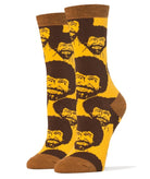 Bob Ross Flash Mob - Women's Funny Crew Socks Oooh Yeah Socks