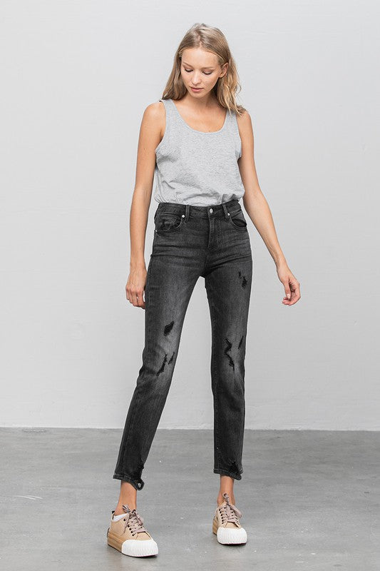 MID-RISE ANKLE STRAIGHT JEANS Insane Gene