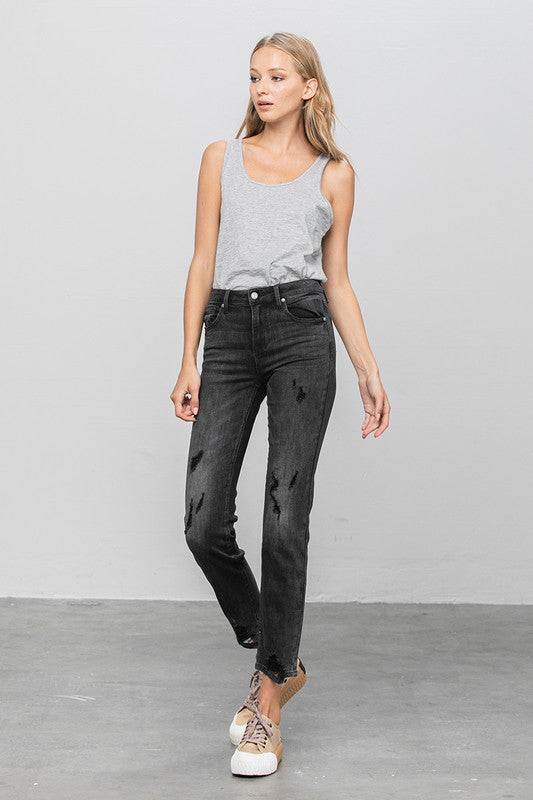 MID-RISE ANKLE STRAIGHT JEANS Insane Gene