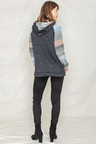 Stripe Sleeve Hoodie EG fashion