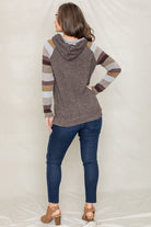 Stripe Sleeve Hoodie EG fashion