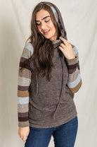 Stripe Sleeve Hoodie EG fashion