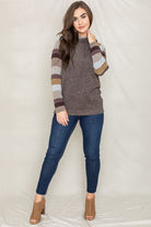 Stripe Sleeve Hoodie EG fashion