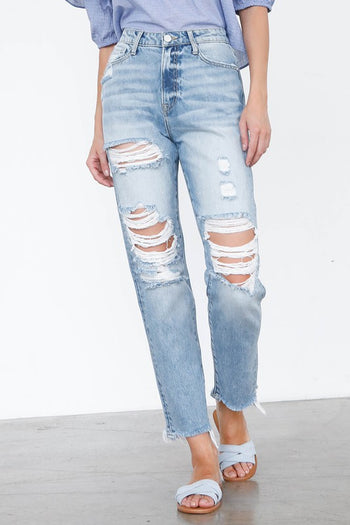 High Waist Mom Jeans Denim Lab USA