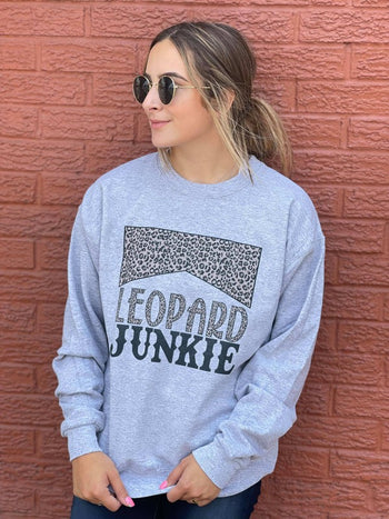 Leopard Junkie Sweatshirt Ask Apparel