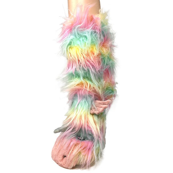 Funky Unicom - Women's Cozy Sherpa Slipper Socks Oooh Yeah Socks