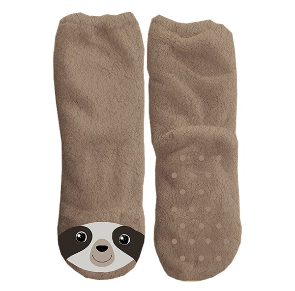 Sloth Time - Women's Cozy Sherpa Slipper Socks Oooh Yeah Socks