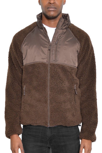 FULL ZIP SHERPA FLEECE JACKET WEIV