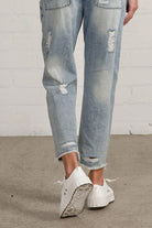 RAW HEM PATCHED JEANS Insane Gene