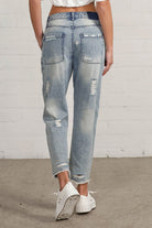 RAW HEM PATCHED JEANS Insane Gene