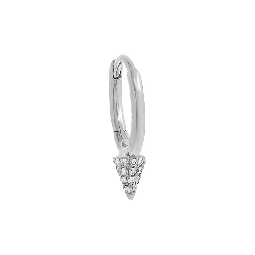 Diamond Point Huggie Earring 14K