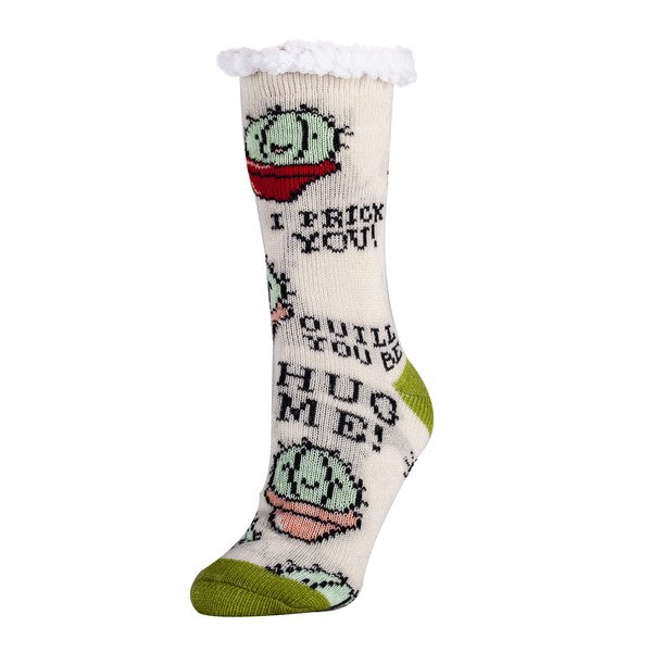 Love Sucks - Women's Cozy Sherpa Slippers Socks Oooh Yeah Socks