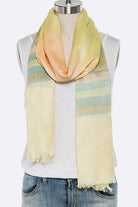 Mix Color Stripe Large Oblong Scarf LA Jewelry Plaza