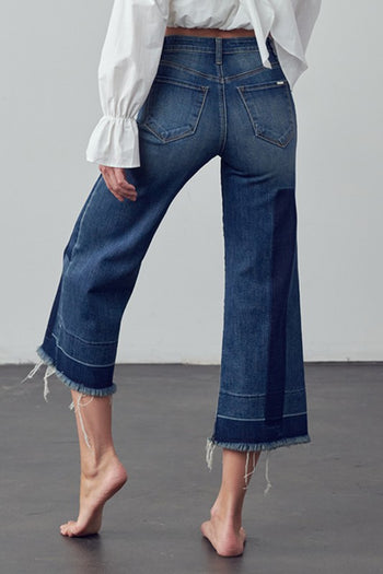 Mid Rise Crop Flare Jeans Denim Lab USA