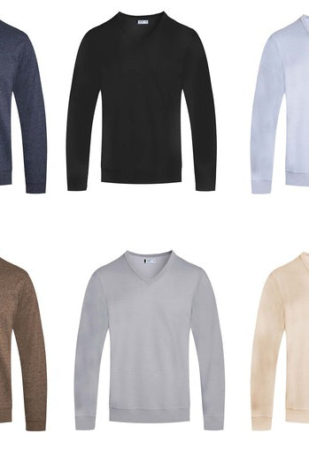 SOLID V-NECK SWEATER WEIV