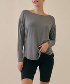 BAMBOO DOLMAN LONG SLEEVE TOP Fabina