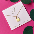 Scripted Notes Locket Initial Necklace Ellison and Young