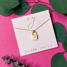 Scripted Notes Locket Initial Necklace Ellison and Young