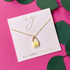 Scripted Notes Locket Initial Necklace Ellison and Young