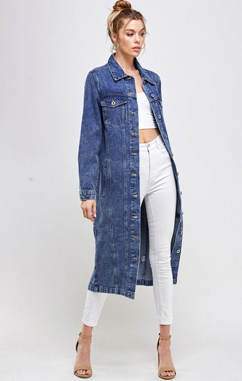 WHITE NON-STRETCH THIRD QUARTER DENIM JACKET Blue Age