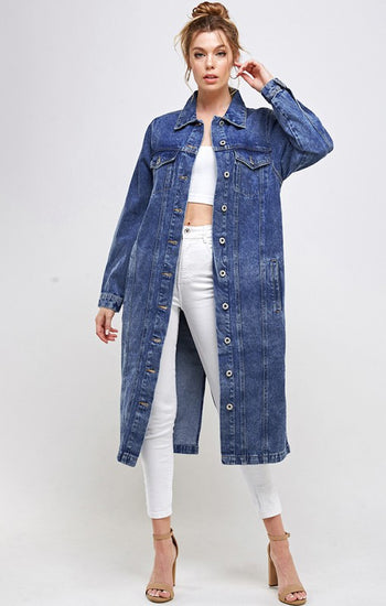 WHITE NON-STRETCH THIRD QUARTER DENIM JACKET Blue Age