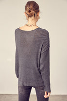 V-Neck Knit Top Mustard Seed