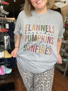 Flannels, Pumpkins and Bonfires Tee Ask Apparel