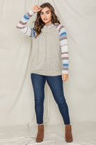 Stripe Sleeve Hoodie EG fashion