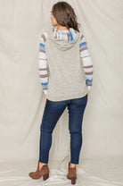 Stripe Sleeve Hoodie EG fashion