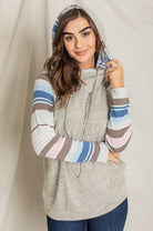 Stripe Sleeve Hoodie EG fashion