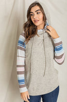 Stripe Sleeve Hoodie EG fashion