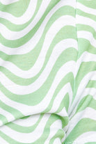 Short Sleeve Front Criss Cross Print Knit Top LE LIS