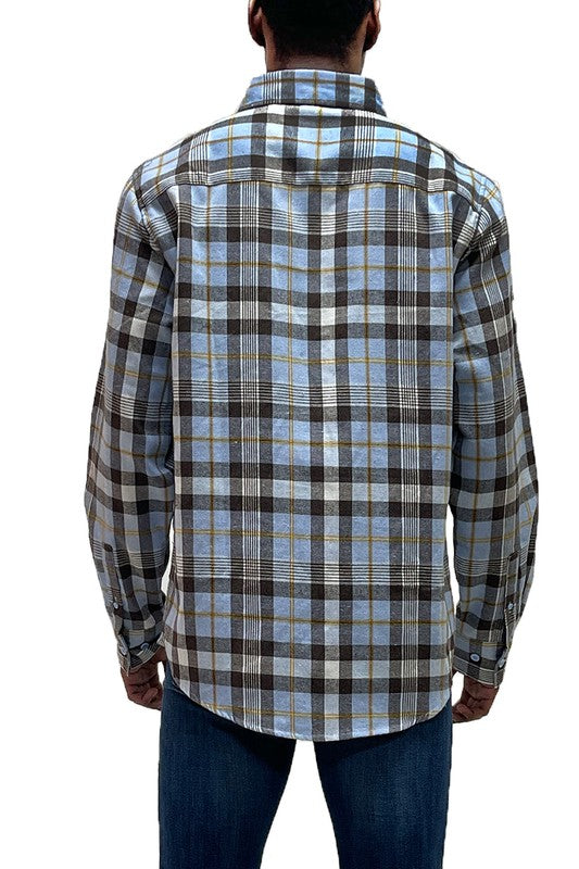 Regular Fit Checker Plaid Flannel Long Sleeve WEIV