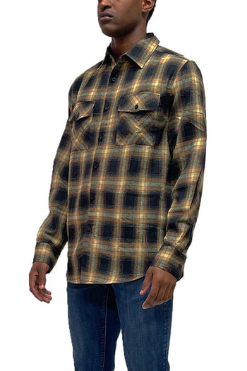 FULL PLAID CHECKERED FLANNEL LONG SLEEVE WEIV