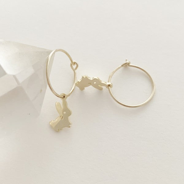 Magic Charm Bunny Hoops HONEYCAT Jewelry