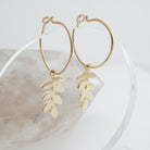 Magic Charm Fern Hoops HONEYCAT Jewelry