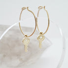 Magic Charm Key Hoops HONEYCAT Jewelry