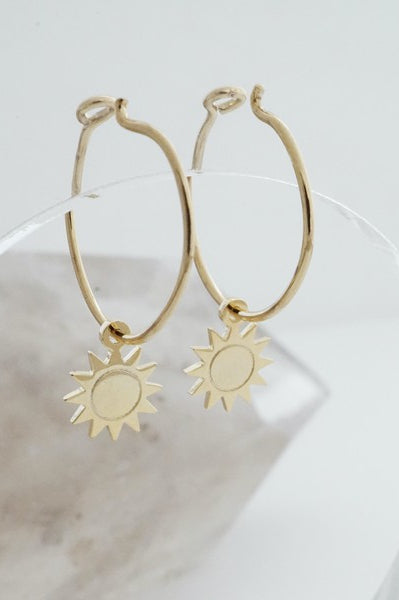 Magic Charm Sun Hoops HONEYCAT Jewelry