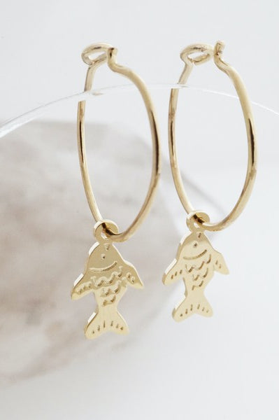 Magic Charm Taiyaki Fish Hoops HONEYCAT Jewelry